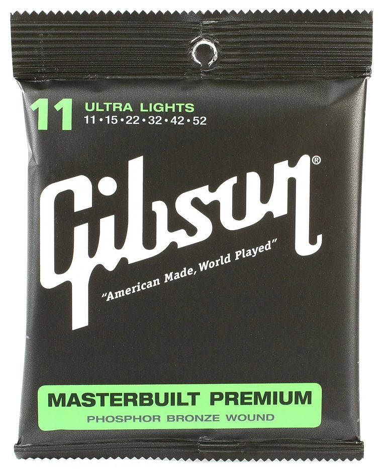 GIBSON MASTERBUILT PREMIUM PHOSPHOR BRONZE ULTRA LIGHT SAG-MB11