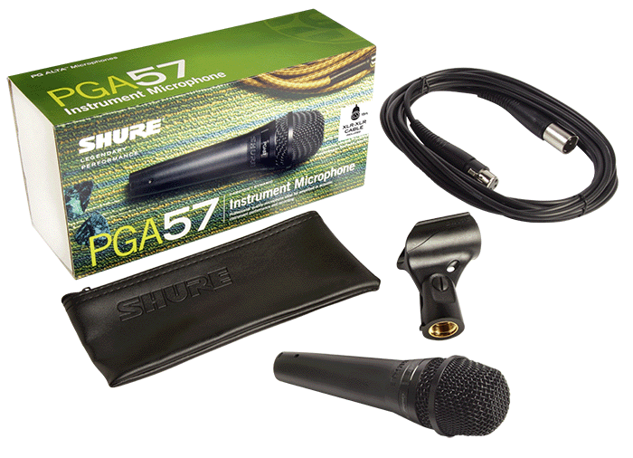 SHURE PGA57-XLR CARDIOID DYNAMIC INSTRUMENT MICROPHONE