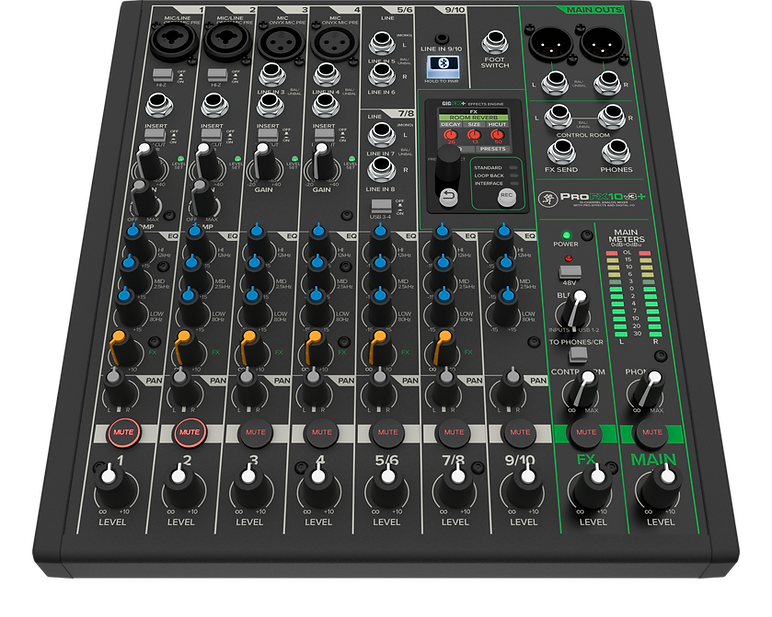 MACKIE PROFX10V3+ 10-CHANNEL MIXER WITH USB AND ENHANCED EFFECTS - PROFX10V3+