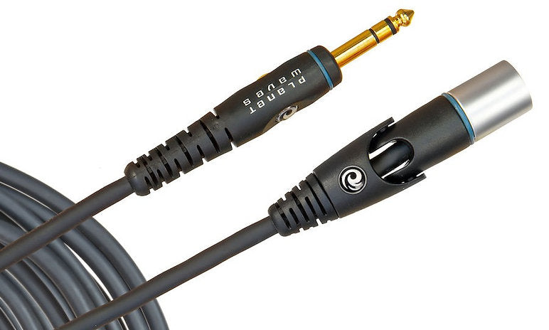 PLANET WAVES CUSTOM SERIES MICROPHONE CABLE, XLR MALE TO 1/4 INCH, 10 FEET