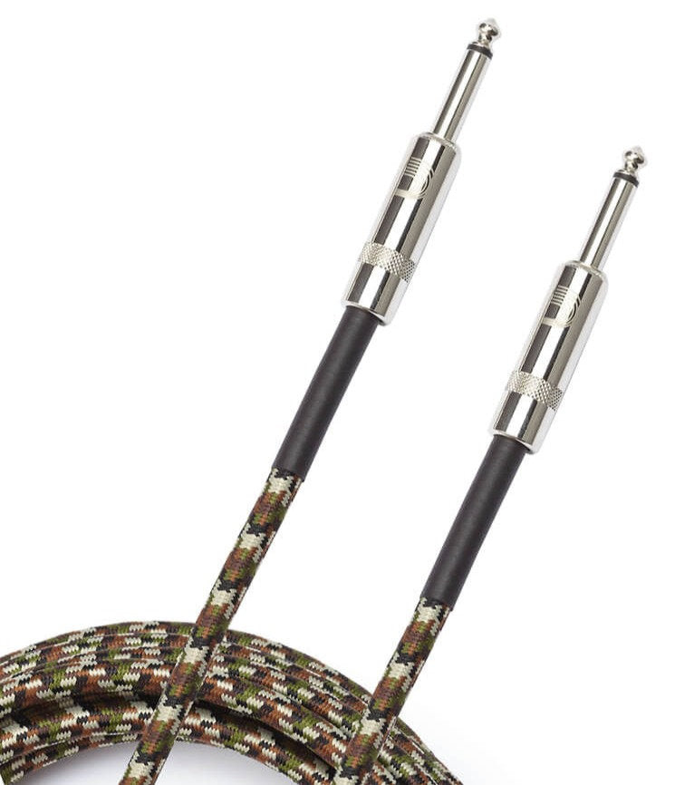 PLANET WAVES BRAIDED INSTRUMENT CABLE, 15' - CAMOUFLAGE