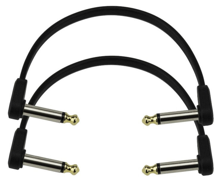 PLANET WAVES FLAT PATCH CABLE, 6IN RIGHT ANGLE, TWIN PK