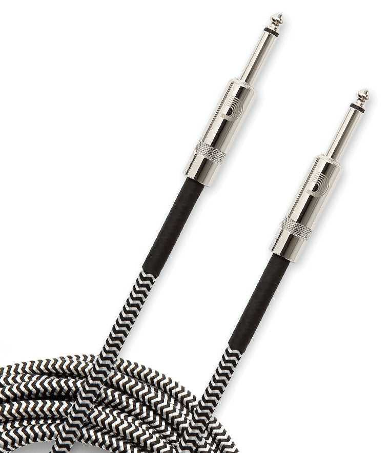 PLANET WAVES CUSTOM SERIES BRAIDED INSTRUMENT CABLE, GREY, 15'