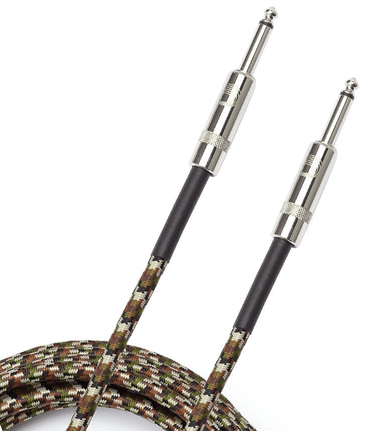 PLANET WAVES BRAIDED INSTRUMENT CABLE, 20' - CAMOUFLAGE