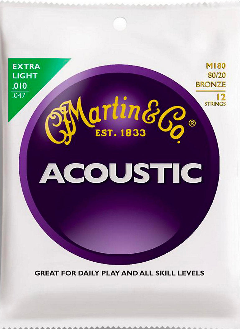 MARTIN 12 CUERDAS EXTRA LIGERA 80/20 - M180