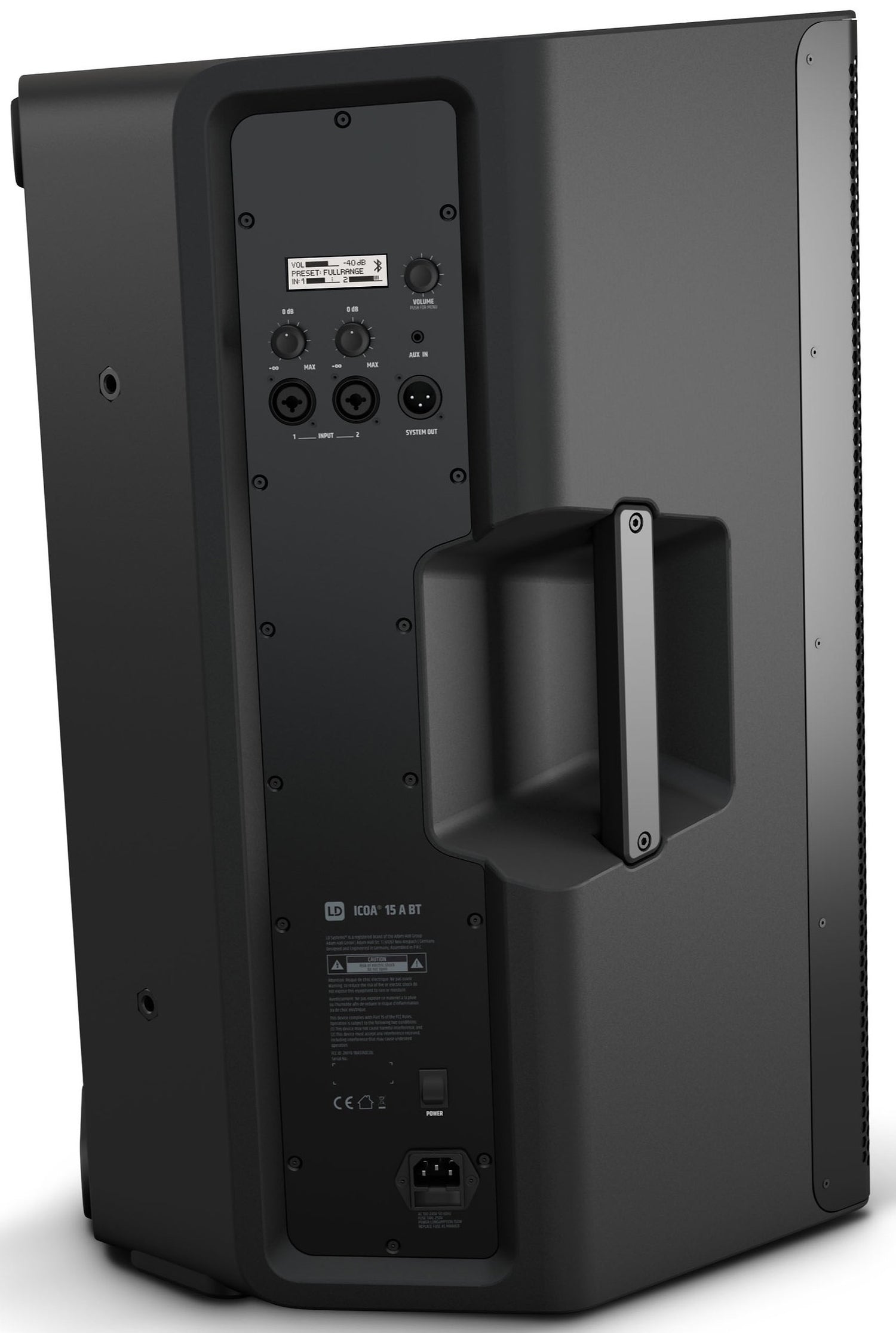 ALTAVOZ COAXIAL DE PA DE 15" CON BLUETOOTH ICOA 15A BT DE LD SYSTEMS