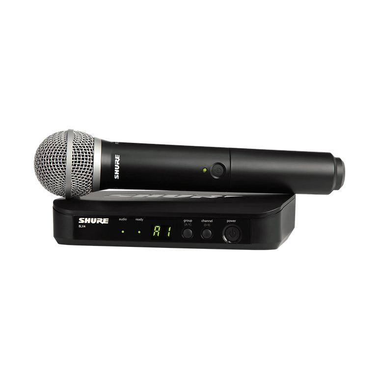 SISTEMA VOCAL INALÁMBRICO DE MANO SHURE CON PG58 - BLX24/PG58
