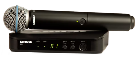 SHURE WIRELESS VOCAL SYSTEM WITH BETA 58A (572-596 MHZ)- BLX24/B58-H11